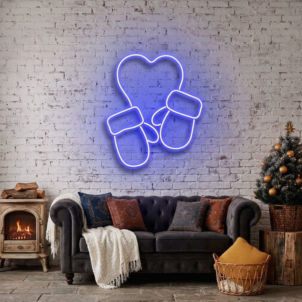 Christmas Gloves Neon Sign