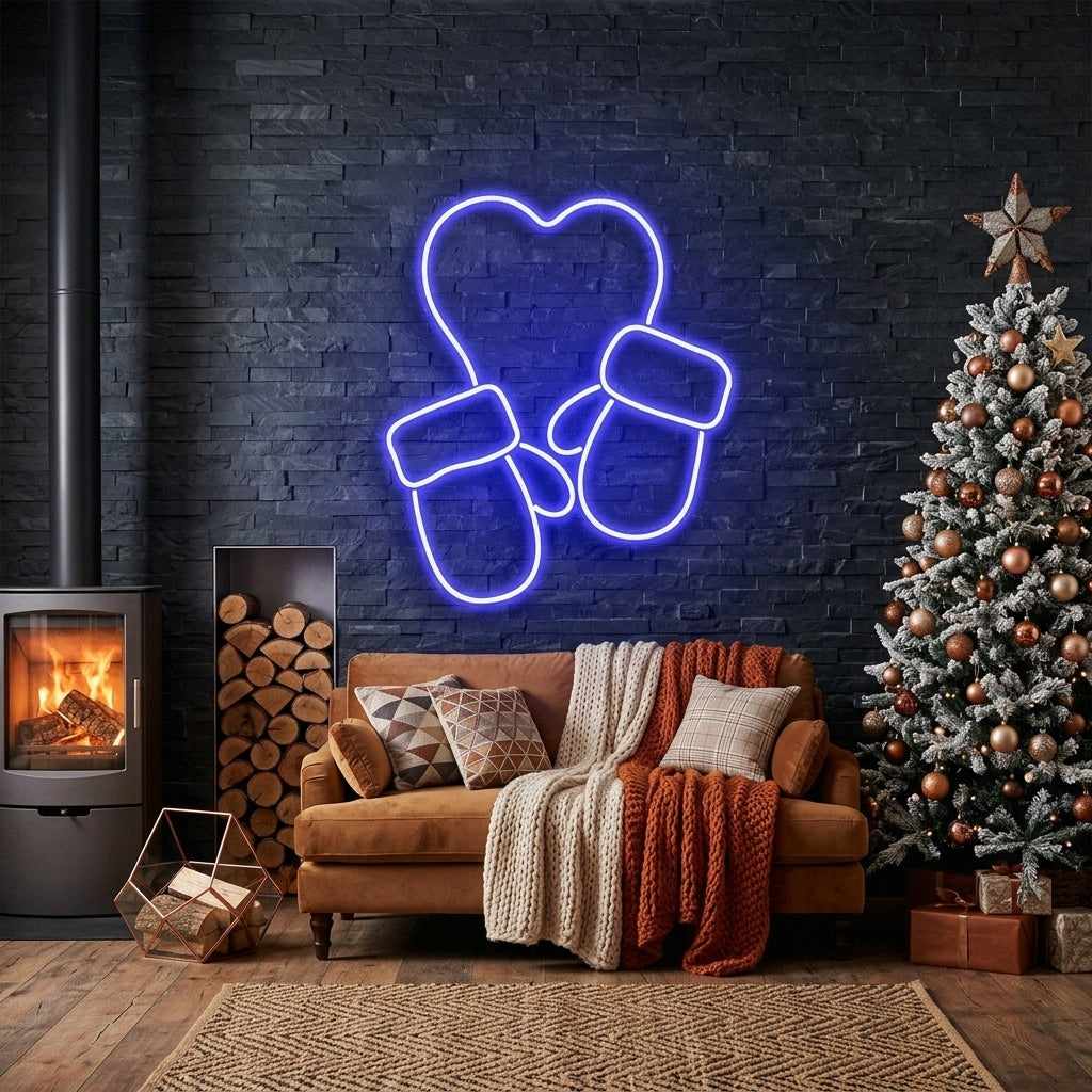 Christmas Gloves Neon Sign
