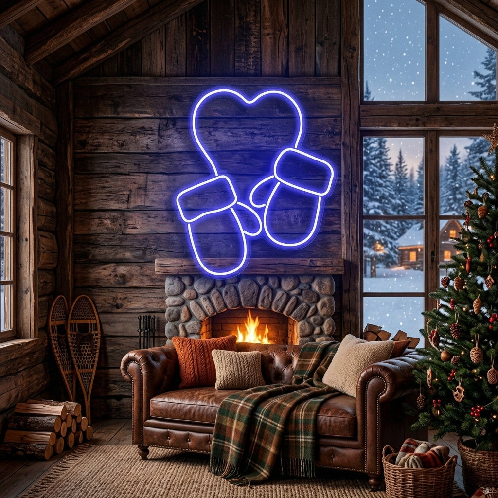 Christmas Gloves Neon Sign