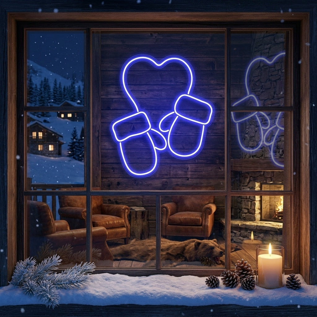 Christmas Gloves Neon Sign
