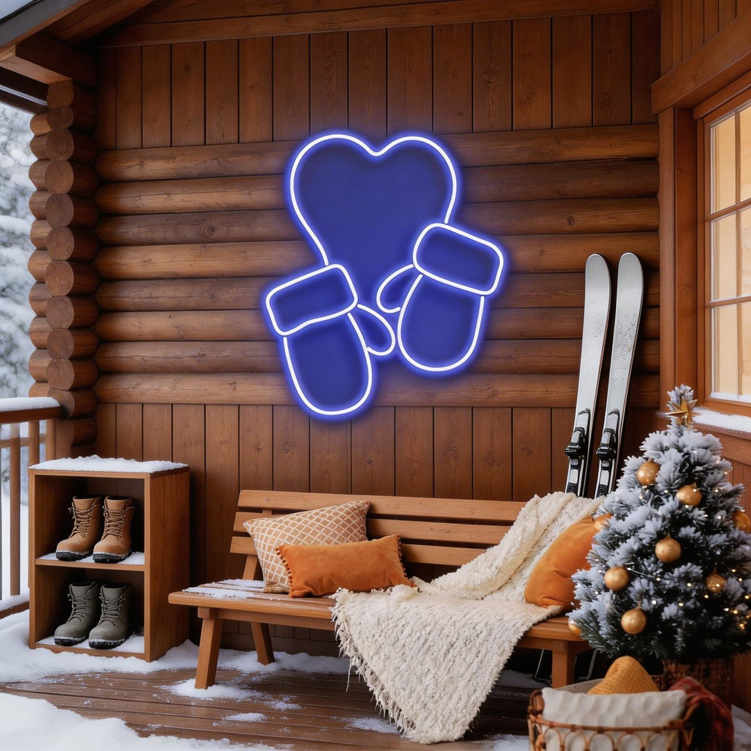 Christmas Gloves Neon Sign