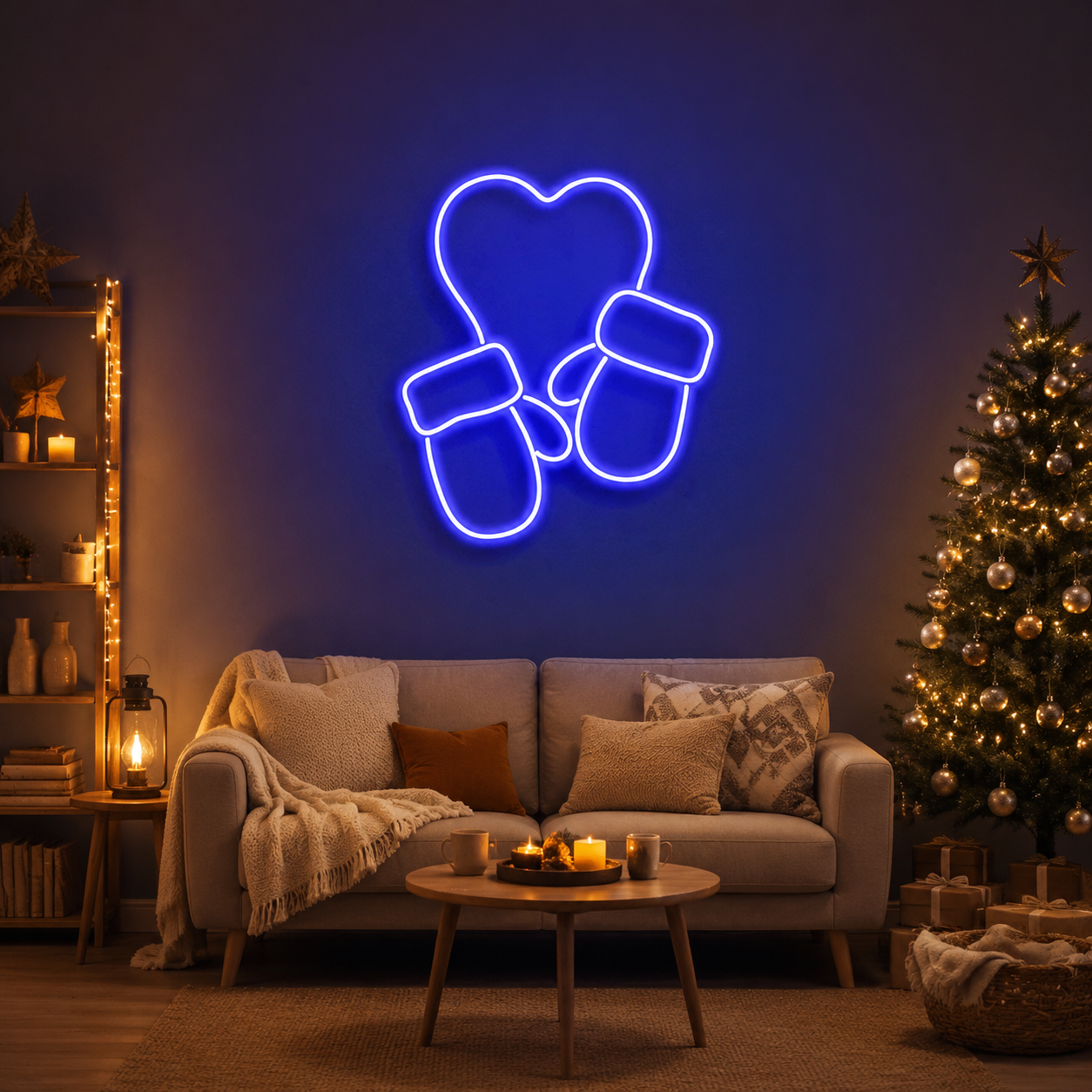 Christmas Gloves Neon Sign