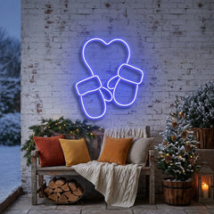 Christmas Gloves Neon Sign