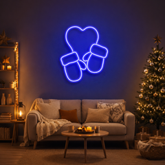 Christmas Gloves Neon Sign