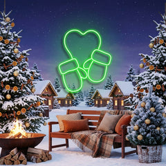 Christmas Gloves Neon Sign