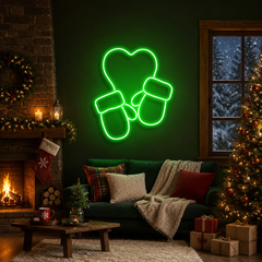Christmas Gloves Neon Sign
