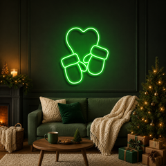Christmas Gloves Neon Sign