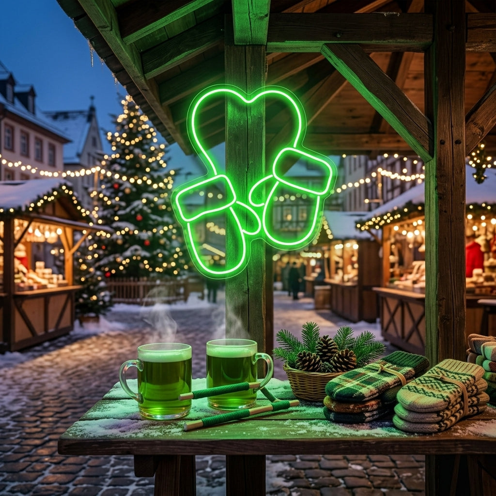 Christmas Gloves Neon Sign