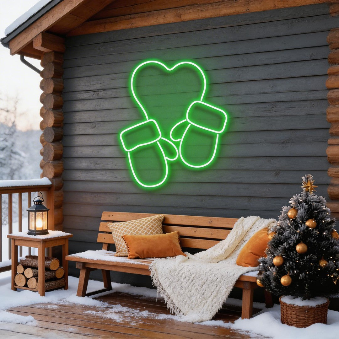 Christmas Gloves Neon Sign