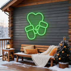 Christmas Gloves Neon Sign