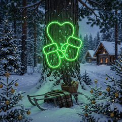 Christmas Gloves Neon Sign