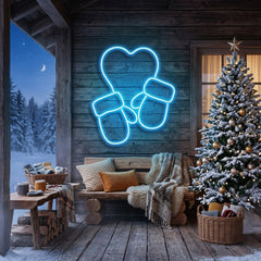 Christmas Gloves Neon Sign