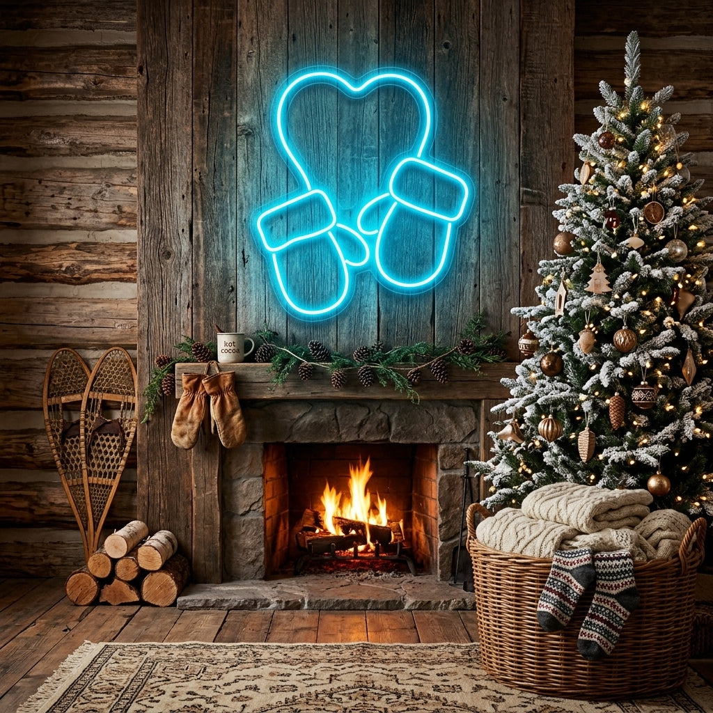 Christmas Gloves Neon Sign