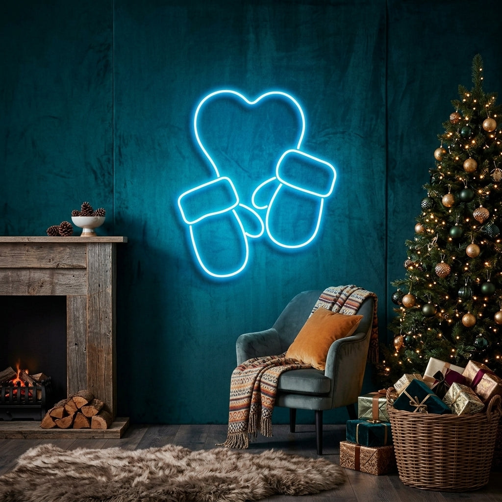 Christmas Gloves Neon Sign