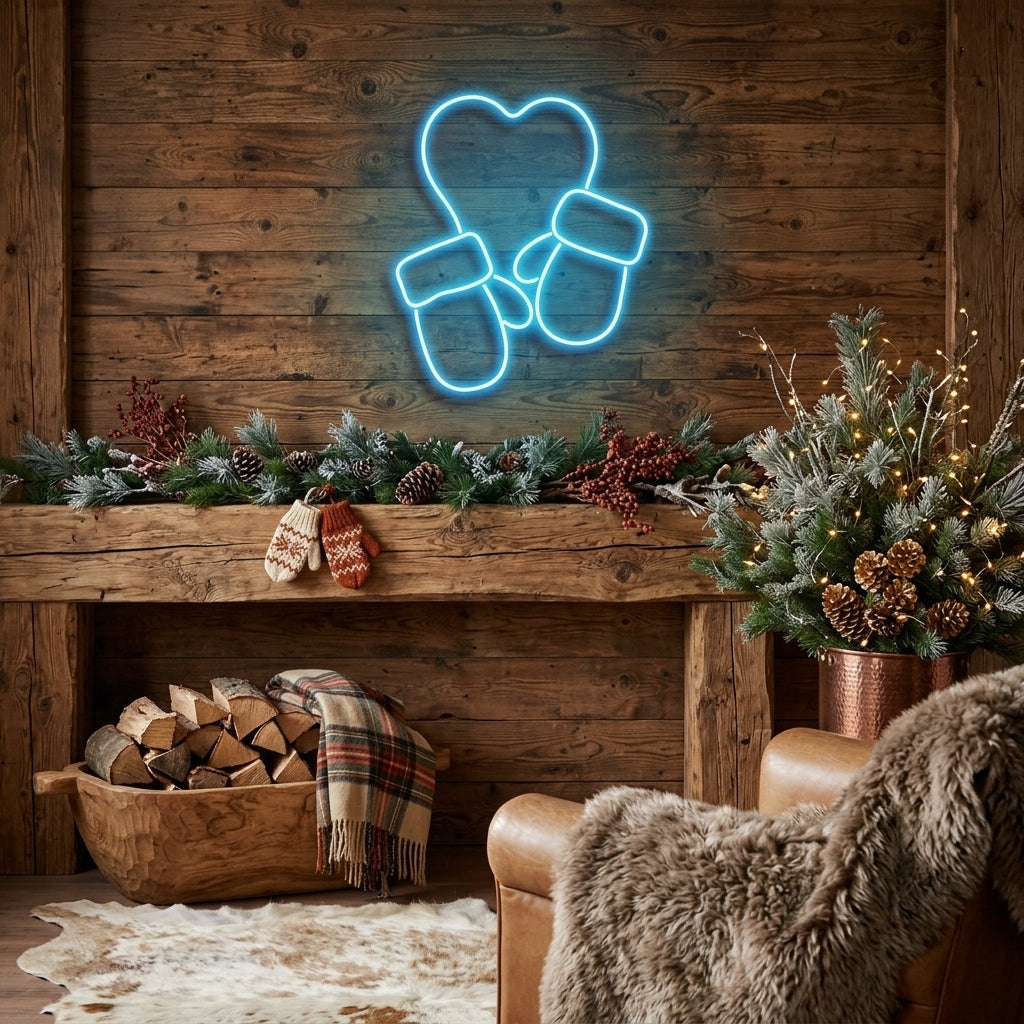 Christmas Gloves Neon Sign
