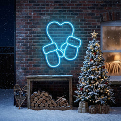 Christmas Gloves Neon Sign