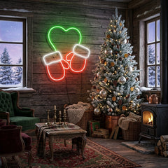 Christmas Gloves Neon Sign