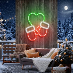 Christmas Gloves Neon Sign