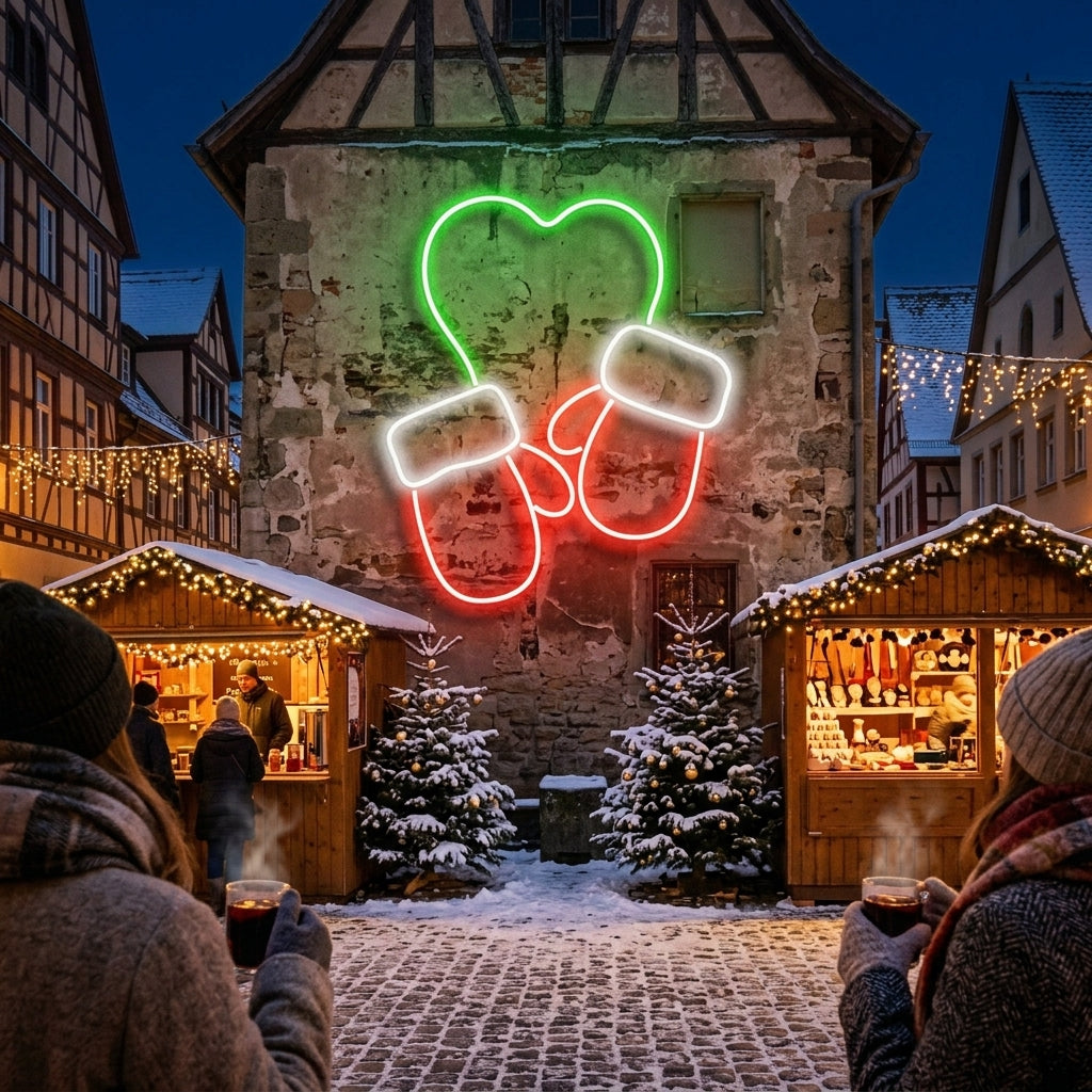 Christmas Gloves Neon Sign