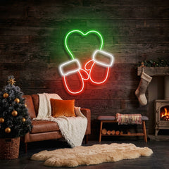 Christmas Gloves Neon Sign