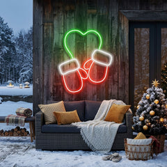 Christmas Gloves Neon Sign
