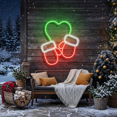 Christmas Gloves Neon Sign