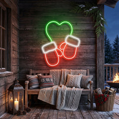 Christmas Gloves Neon Sign