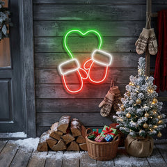 Christmas Gloves Neon Sign