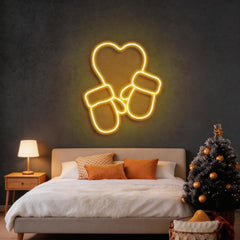 Christmas Gloves Neon Sign