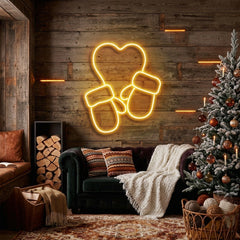 Christmas Gloves Neon Sign
