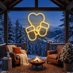 Christmas Gloves Neon Sign
