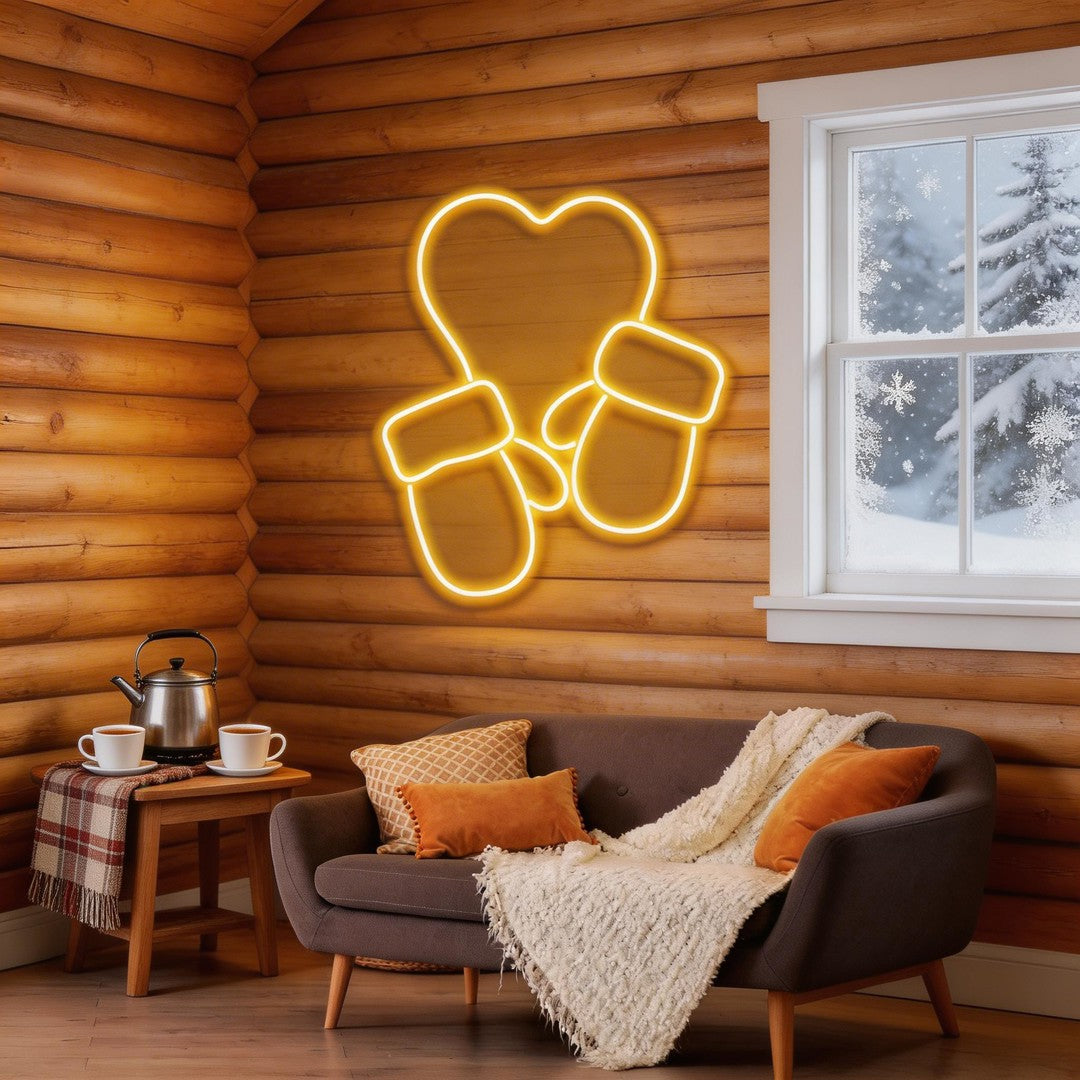 Christmas Gloves Neon Sign