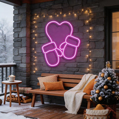 Christmas Gloves Neon Sign