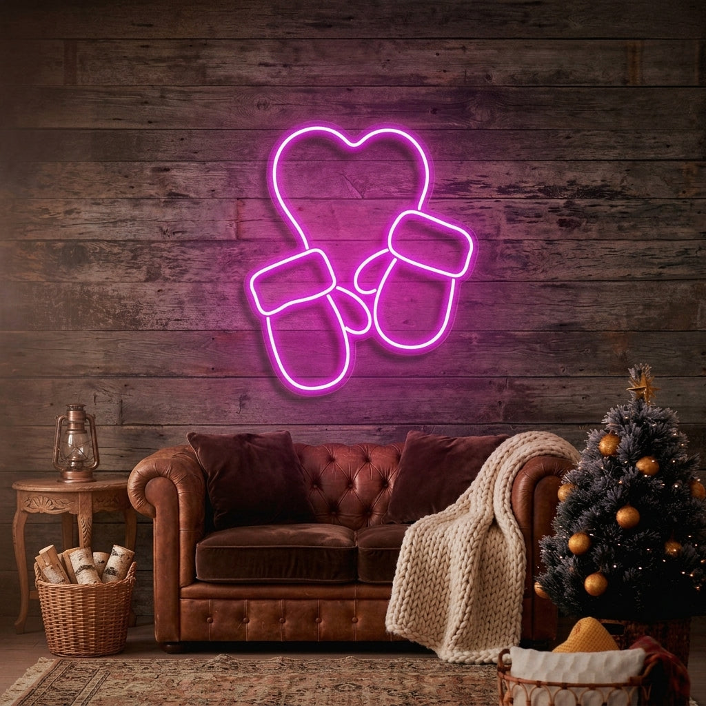 Christmas Gloves Neon Sign