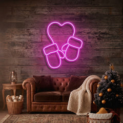 Christmas Gloves Neon Sign