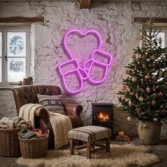 Christmas Gloves Neon Sign