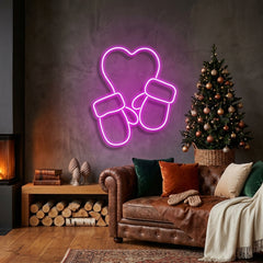 Christmas Gloves Neon Sign