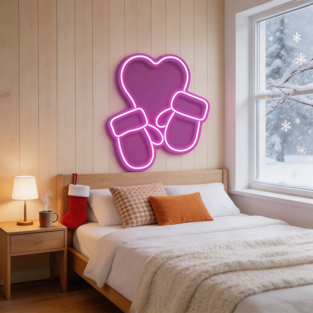 Christmas Gloves Neon Sign