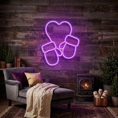 Christmas Gloves Neon Sign