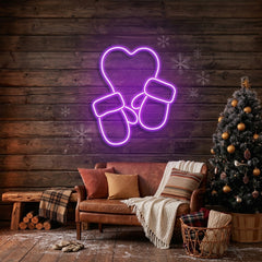 Christmas Gloves Neon Sign