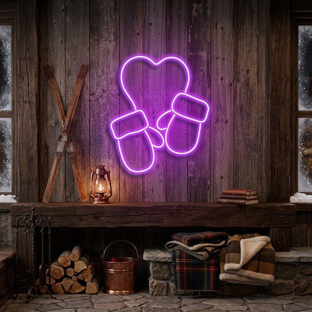Christmas Gloves Neon Sign