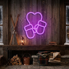 Christmas Gloves Neon Sign