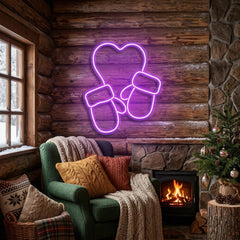 Christmas Gloves Neon Sign
