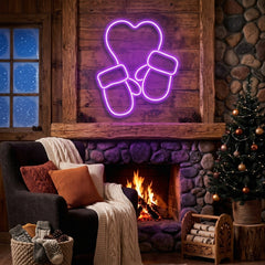 Christmas Gloves Neon Sign