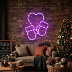 Christmas Gloves Neon Sign