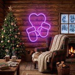 Christmas Gloves Neon Sign