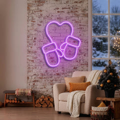 Christmas Gloves Neon Sign