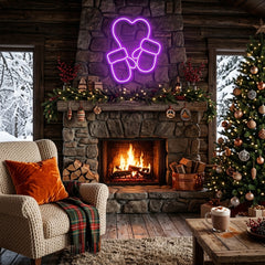 Christmas Gloves Neon Sign