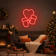 Christmas Gloves Neon Sign