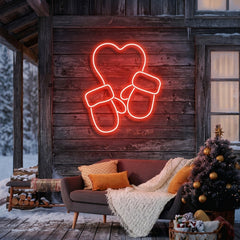 Christmas Gloves Neon Sign